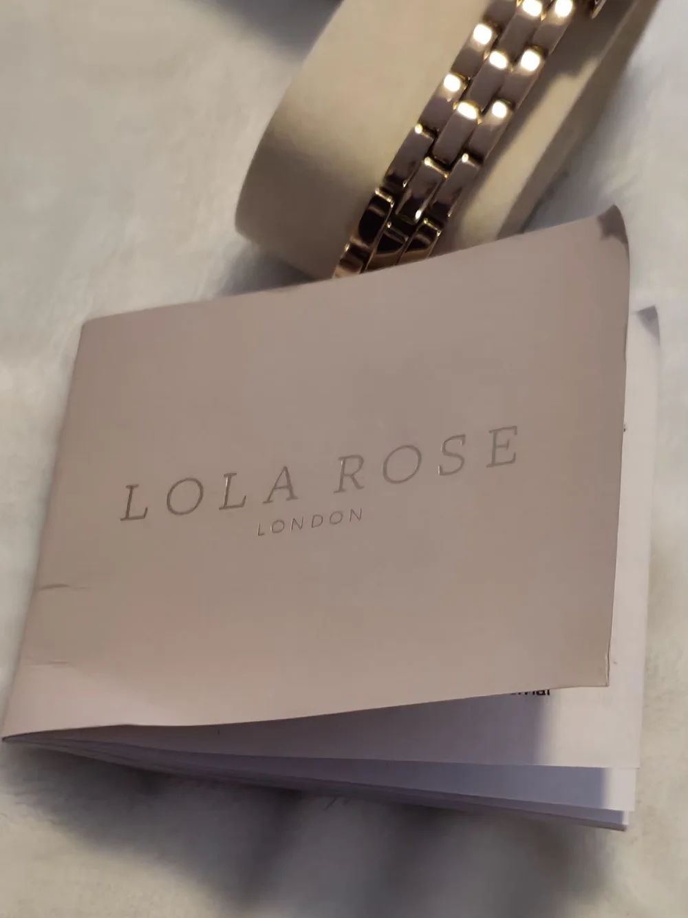 Lola Rose Rose Gold Marble Dial Women's Bracelet Watch